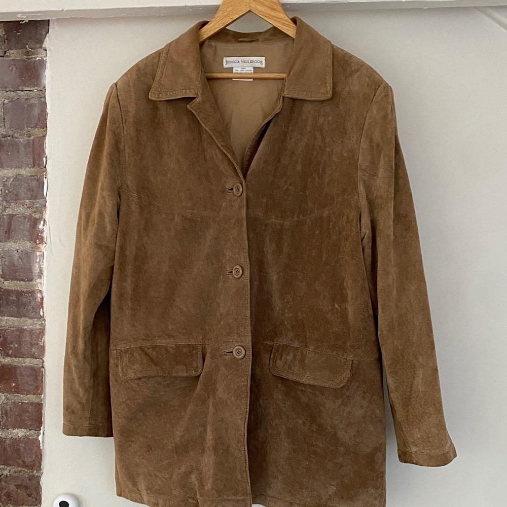 Vintage Jessica Holbrook Brown Suede Coat
